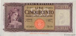 500 Lire ITALIA  1948 P.080a q.FDC
