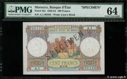 100 Francs Spécimen MAROKKO  1948 P.45s fST+