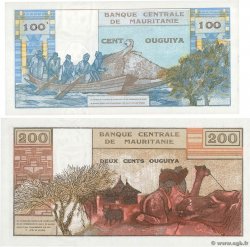 100 et 200 Ouguiya Lot MAURITANIE  1973 P.01a et 02a pr.NEUF