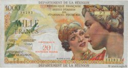 20 NF sur 1000 Francs Union Française REUNION INSEL  1967 P.55a SS