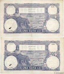 100 Lei Lot ROMANIA  1917 P.021a q.BB