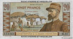 20 Francs Émile Gentil SAINT PIERRE AND MIQUELON  1946 P.24 UNC