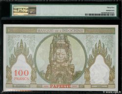 100 Francs TAHITI  1961 P.14d BB