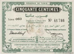 50 Centimes TUNISIE  1919 P.45a