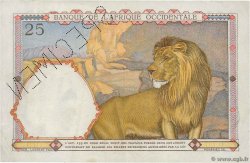 25 Francs Spécimen FRENCH WEST AFRICA  1933 P.22s VF+