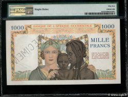 1000 Francs Spécimen FRENCH WEST AFRICA  1937 P.24s fST