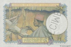 5 Francs Spécimen FRENCH WEST AFRICA  1941 P.25s SC+