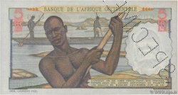 5 Francs Spécimen FRENCH WEST AFRICA  1943 P.36s SC+