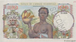 100 Francs Spécimen FRENCH WEST AFRICA  1945 P.40s VZ+