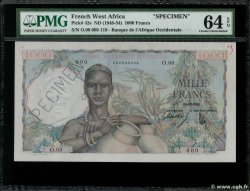 1000 Francs Spécimen FRENCH WEST AFRICA  1945 P.42s SC+