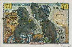 50 Francs Spécimen FRENCH WEST AFRICA  1956 P.45s fST+