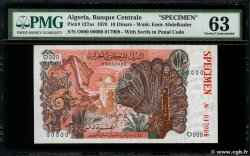 10 Dinars Spécimen ALGERIEN  1970 P.127s fST+
