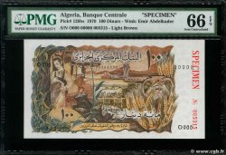 100 Dinars Spécimen ALGERIA  1970 P.128s