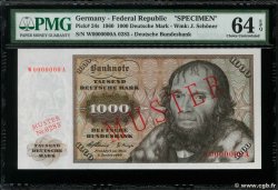 1000 Deutsche Mark Spécimen GERMAN FEDERAL REPUBLIC  1960 P.24s q.FDC