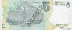 5 Pesos Spécimen ARGENTINA  1992 P.341s FDC