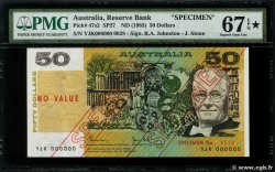 50 Dollars Spécimen AUSTRALIA  1983 P.47ds UNC