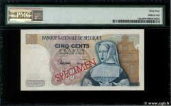 500 Francs Spécimen BELGIUM  1961 P.135s UNC-