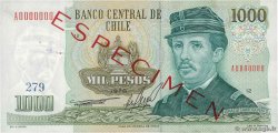 1000 Pesos Spécimen CHILE  1978 P.154s XF