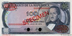 100 Pesos Oro Spécimen COLOMBIA  1973 P.415s FDC