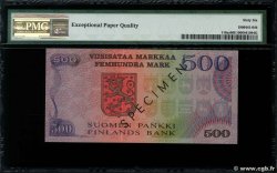 500 Markkaa Spécimen FINLANDIA  1975 P.110s q.FDC