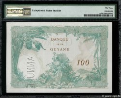 100 Francs Spécimen FRENCH GUIANA  1927 P.08s XF+