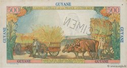 500 Francs Pointe à Pitre Spécimen FRENCH GUIANA  1946 P.24s MBC