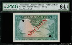 5 Piastres - 5 Dong Spécimen FRENCH INDOCHINA  1953 P.106s UNC-