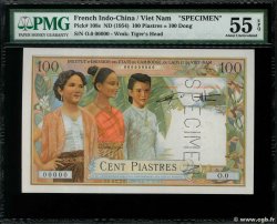 100 Piastres - 100 Dong Spécimen FRENCH INDOCHINA  1954 P.108s AU