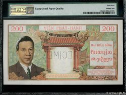 200 Piastres - 200 Dong Spécimen FRENCH INDOCHINA  1953 P.109s UNC-