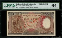 500 Rupiah Spécimen INDONÉSIE  1958 P.060s