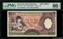1000 Rupiah Spécimen INDONESIA  1958 P.062s FDC