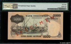 5000 Rupiah Spécimen INDONESIEN  1975 P.114s fST+