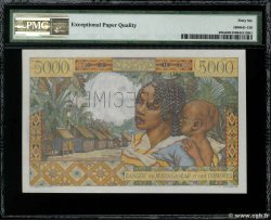 5000 Francs Spécimen MADAGASKAR  1950 P.049bs ST