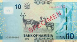 10 Namibia Dollars Spécimen NAMIBIA  2012 P.11as AU+