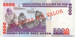 5000 Intis Spécimen PERú  1988 P.137s FDC