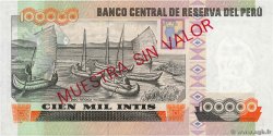 100000 Intis Spécimen PERU  1989 P.145s UNC