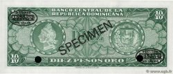 10 Pesos Oro Spécimen RÉPUBLIQUE DOMINICAINE  1964 P.101s4 UNC