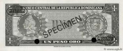1 Peso Oro Spécimen RÉPUBLIQUE DOMINICAINE  1973 P.107a NEUF