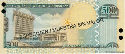 500 Pesos Oro Spécimen RÉPUBLIQUE DOMINICAINE  2002 P.172s1 ST