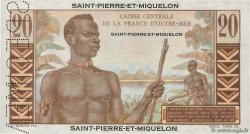 20 Francs Emile Gentil Spécimen SAINT PIERRE E MIQUELON  1950 P.24s FDC