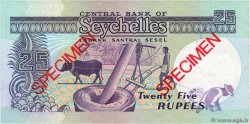 25 Rupees Spécimen SEYCHELLES  1989 P.33s SC