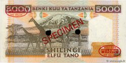 5000 Shilingi Spécimen TANZANIA  1995 P.28s UNC-