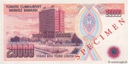 20000 Lira Spécimen TÜRKEI  1988 P.201s fST