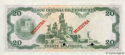 20 Bolivares Spécimen VENEZUELA  1979 P.053s3 UNC-