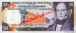 50 Bolivares Spécimen VENEZUELA  1972 P.054s1 q.FDC