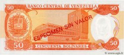 50 Bolivares Spécimen VENEZUELA  1972 P.054s1 q.FDC