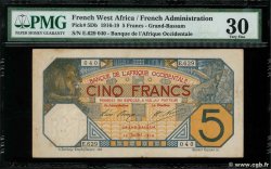 5 Francs GRAND-BASSAM FRENCH WEST AFRICA Grand-Bassam 1919 P.05Db VF