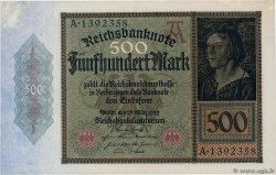 500 Mark GERMANY  1922 P.073 AU+