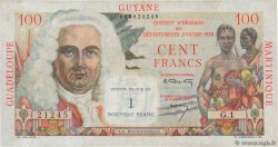 1 NF sur 100 Francs La Bourdonnais FRENCH ANTILLES  1960 P.01a BB