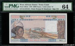 5000 Francs STATI AMERICANI AFRICANI  1978 P.108Ab q.FDC